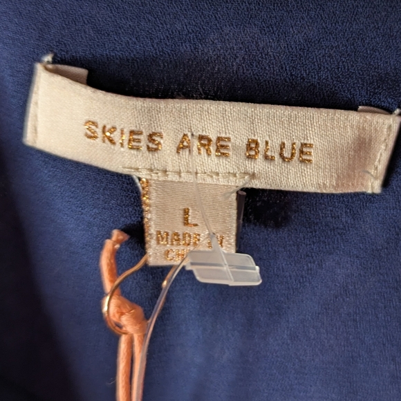 Skies Are Blue Cutout Back Maxi Floral Ruffled Dress Size Large NWT - Picture 12 of 14